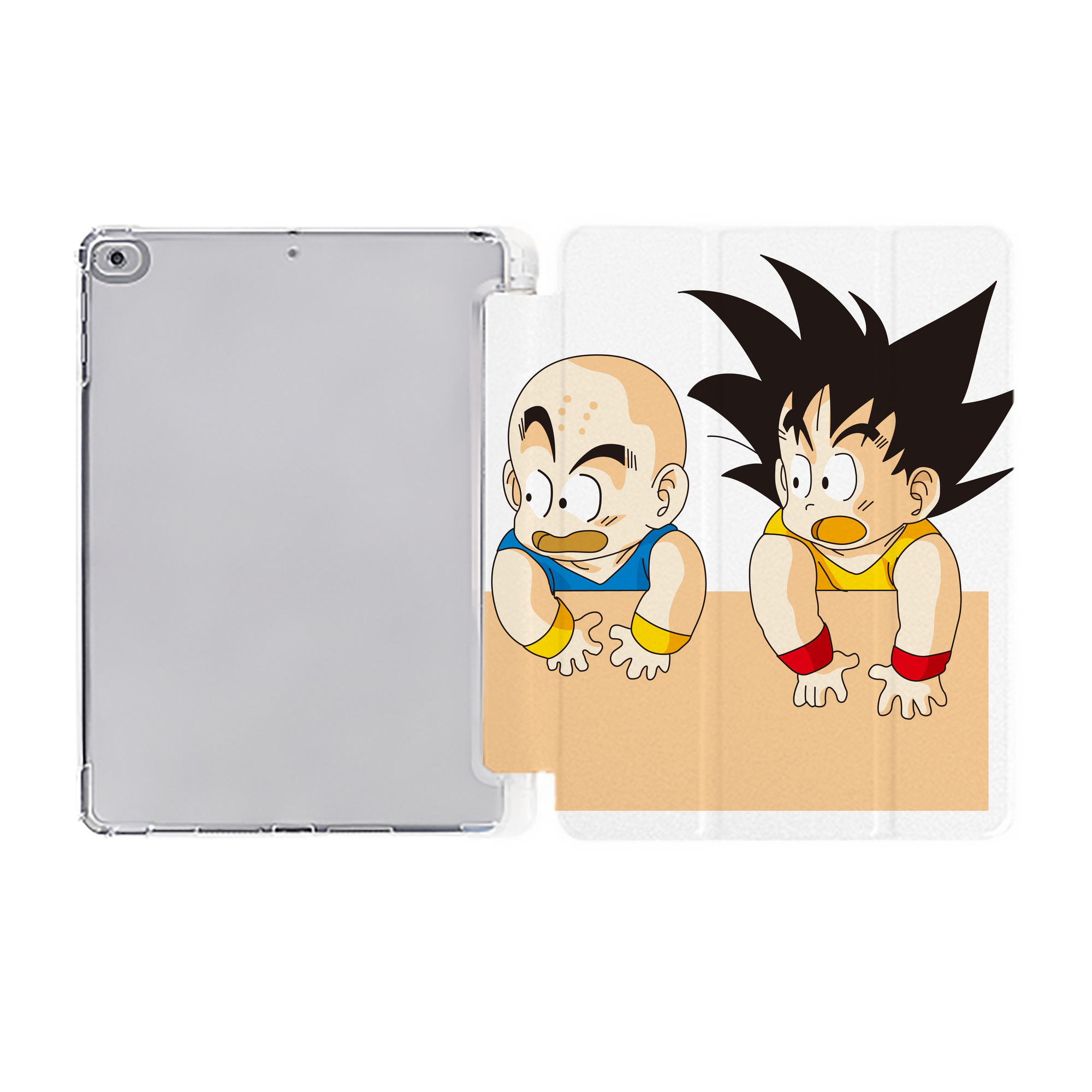 （画像用） ドラゴンボール 孫悟空（そん ごくう）Son Goku カカロット DRAGON BALL Kakarotto IPad ケース ペン収納付き 三つ折りスタンド PUレザー×シリコン 対応機種9.5/10.5/10.9インチ